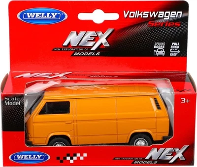 Volkswagen VW T3 Modello Auto Arancione Welly 1:34 Nuovo VW49720W - Immagine 1 di 4