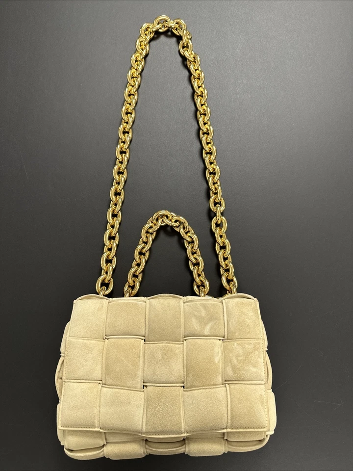 Bottega Veneta - Padded Chain Cassette Schultertasche Beige - ECHT & TOP - Bild 1 von 4