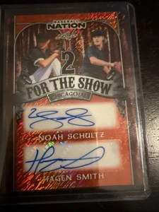 Leaf Baseball Nation 2 For The Show 2/2 Duel Auto 2S-14 Shultz/Smith Orange - Picture 1 of 5