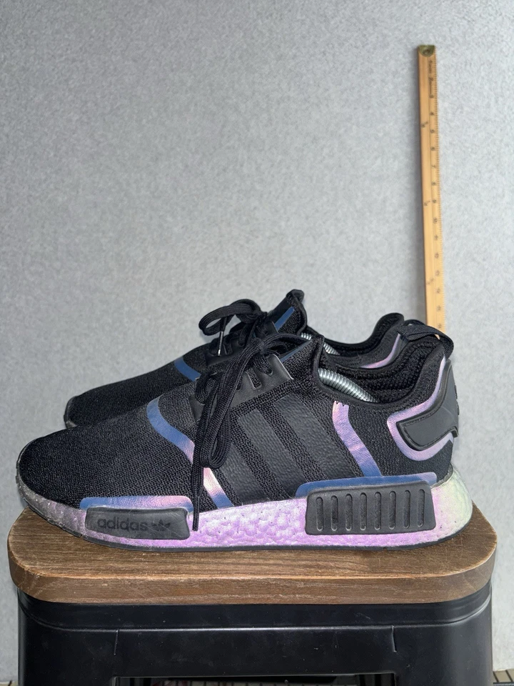 Adidas NMD R1 Shoes Black Purple Eggplant FV8732 Shoes Men’s Size 10.5 - Image 1 of 4