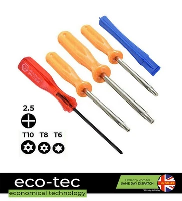 Screwdriver Set T6 T8 T10 / 2.5mm Philips / Pry Tool for PS4 / Xbox One / 360 - Image 1 of 4