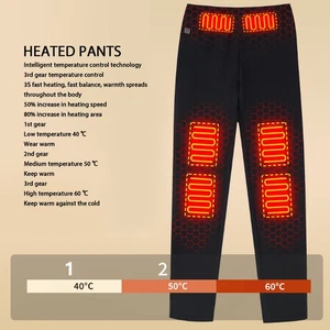 (M)Heated Pants USB Electric 3 Zones Heating Pants Outdoor Winter Heating DY - Picture 1 of 12