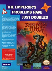 Shadow of the Ninja Nintendo NES 1991 Retro Game Promo Ad Wall Art Print Poster