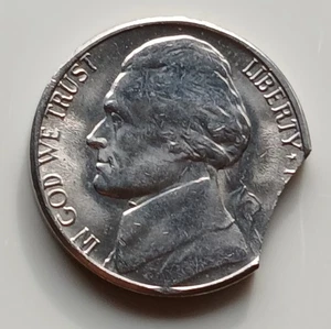 No Date Curved Clip Error Nickel Super Nice - Picture 1 of 2