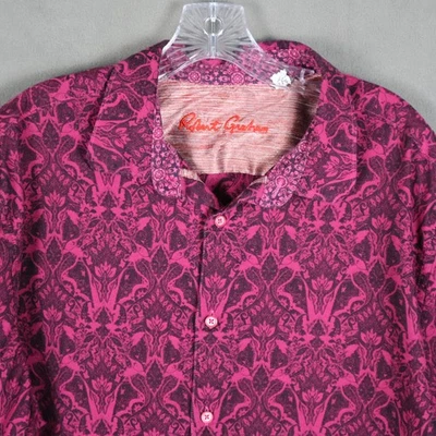 Robert Graham Shirt Mens 3XL Purple Floral Paisley Abstract Classic Fit - Image 1 of 4