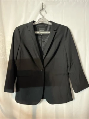 The Limited Blazer 女式 M 码黑色系列内衬职业现代 3 口袋 — 第 1/4 张图片