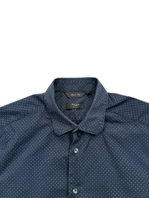 Paul Smith London Men’s The Byard Blue Polka Dot Shirt - Size 16”/41 - Image 1 of 4