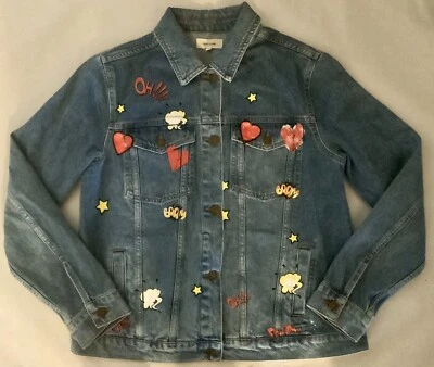 Women’s River Island Printed Denim Jacket Size M/ UK14 - Image 1 of 4