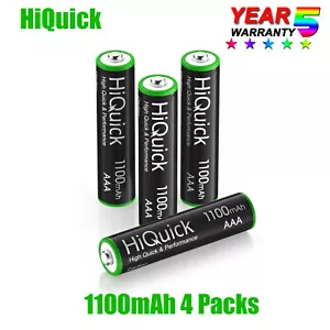 HiQuick AAA Ni-MH Rechargeable Battery 1100mAh Batteries 4Packs New - Picture 1 of 7
