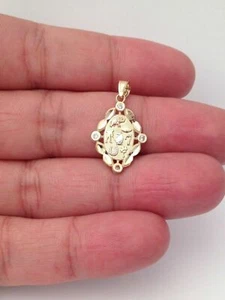 Small Tiny 14K Gold Lucky 7 Owl Elephant Golf Eye Pendant For Necklace Chain - Picture 1 of 10