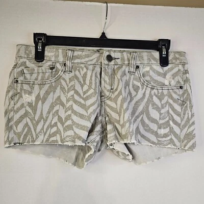 Pantalones Cortos Mujer Fox Verde Gris Demin Talla 9 Borde Crudo Foto 1 de 4