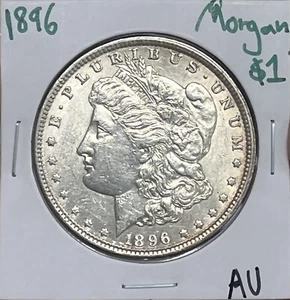 1896 Morgan Silver Dollar AU ( RAW2098 ) - Picture 1 of 4