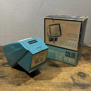 Vintage Montgomery Ward Illuminated Wide Screen Color Slide Viewer -Original Box - Picture 1 of 14