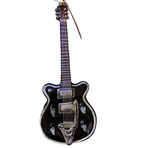 Christopher Radko The Beatles guitar New Black Poland Glitter 9" Retired - Picture 1 of 11