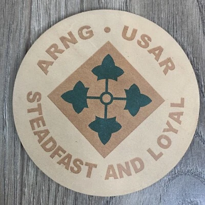 Juego de 6 posavasos de cuero de la Guardia Nacional del Ejército ARNG USAR "Firme y leal" Foto 1 de 4