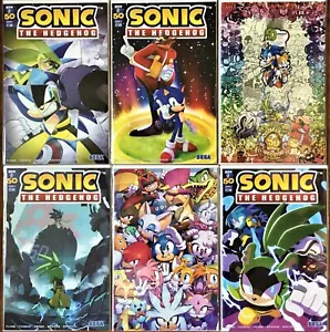 LOT 450D: SONIC HEDGEHOG 6 Comic Books #50A-50F Covers 2022 Complete Set NEW/NM - Picture 1 of 6