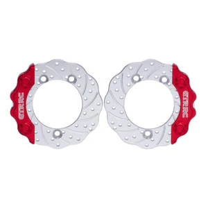 1/10 RC Rock Crawler Brass Housing Brake Rotors Disc & Caliper Set for TRX4 TRX6 - Picture 1 of 15