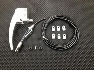 Smart Parts Hood Or Trunk Pull Release Kit Satin Aluminum w/ 18' Black Cable - Picture 1 of 2