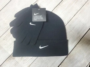 Nike Youth Hat & Gloves Set  black NWT  - Picture 1 of 2