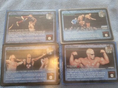 WWE RAW DEAL CCG Assorted Mid Match Action Set Sale. 3 Reg Cards 1 Reverse HOLO. - Image 1 of 4
