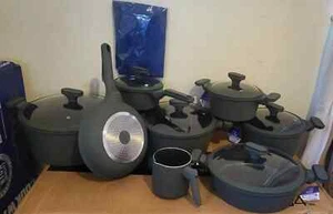 14-teiliges Aluminium Kochgeschirr Set ANTIHAFTBESCHICHTET Kochtopf Bratpfanne KÜCHE - Bild 1 von 2