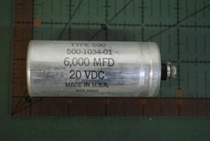 CONDENSATORE COMPUTER SANGAMO 6000uf 20v 500-1034-01 6000mfd 5910-00-404-9579 4 pz - Foto 1 di 4