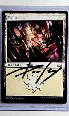 2022 MTG Magic the Gathering AP Artist SNC Auto Autograph 262 Plains - Image 1 of 2