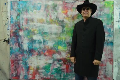 Gerhard Richter style Professional Painting 84”X62” (7 Foot) Abstract Modern XL - Image 1 of 4