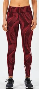 Nuevas medias de compresión 2XU para mujer con estampado de tiro medio con almacenamiento TMC/WHT, talla grande - Imagen 1 de 2