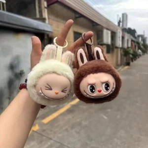 Labubu Plush Monster Toy Key Ring PP Cotton Kawaii Plush Doll Keychain Cartoon - Picture 1 of 22