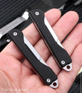 G10 coltello pieghevole utilità tascabile bisturi da viaggio esterno EDC portachiavi con 10 lame - Foto 1 di 12