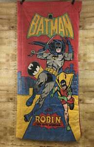 Vtg 1979 Batman & Robin Sleeping Bag Adult Full Size 30x64 Superhero DC Comics