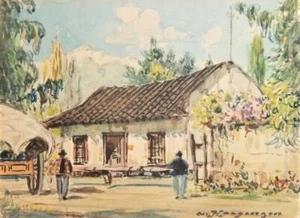 Old Latin American 1900-1949 Painting Ove Haagensen Santiago Chile Museum Artist - Picture 1 of 11