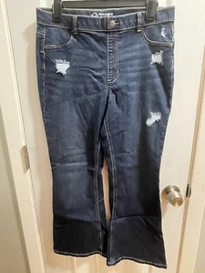 wonder nation girls Pull On flare jeggings XL (14/16) Plus, Distressed, - Picture 1 of 7