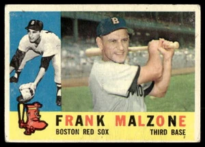 1960 Topps #310 Frank Malzone Boston Red Sox VG-VGEX crease - Picture 1 of 2
