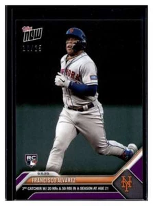 2023 Topps Now #820 Francisco Álvarez Purple Parallel Card #d /25 RC Rookie - Picture 1 of 2
