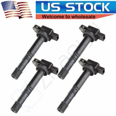 JUEGO DE 4 BOBINAS DE ENCENDIDO NUEVAS EN PAQUETE DE ENCHUFES PARA 2004-2008 Acura TSX 2,4 L Foto 1 de 4