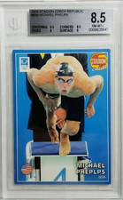2004 Stadion World Stars #659 Michael Phelps Rookie Card RC BGS 8.5 NM-MT+ GOAT