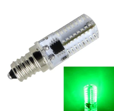 E12 Candelabra C7 LED Bulb 64-3014SMD Silicone Light 110V/220V Green Lamp - Image 1 of 4