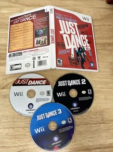 Just Dance 1 2 3 Nintendo Wii Set 3 Game Bundle Guaranteed Party Fun! - Picture 1 of 3