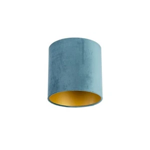 QAZQA Velvet Shade Blue with inner Gold- Light Shade - Picture 1 of 5