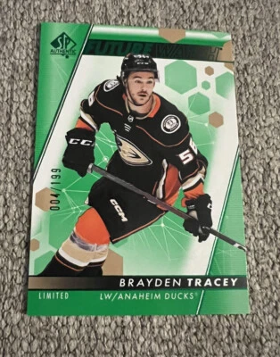 2022-23 SP Authentic Future Watch Green Brayden Tracey RC #/199 - Image 1 of 2