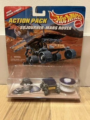 Paquete de acción Hot Wheels JPL Sojourner Mars Rover Lander Pathfinder 1996 nuevo en caja Foto 1 de 4