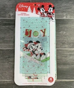 Disney Mickey Minnie Mouse Weihnachten flexible Schneidebretter (4 Stück) - NEU - Bild 1 von 2