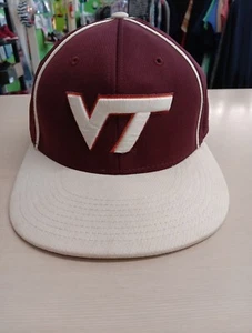 Richardson Dryve PTS 45 Virginia Tech Hokies Fitted Hat Cap 7 1/2 Polyester EUC  - Picture 1 of 10