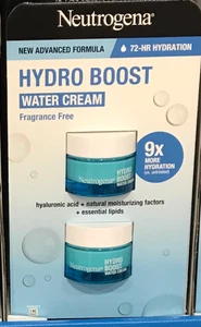 2 Pack Neutrogena Hydro Boost Water Cream 1.7oz Each Dry Skin Hyaluronic acid - Picture 1 of 5
