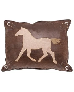 Carstens Inc. Lucky Horse Western 16"x20" Throw Pillow Brown - Picture 1 of 1