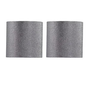 Set of 2 Grey Glitter 15cm Easy Fit Ceiling Light Shade Pendant Lightshades - Picture 1 of 6