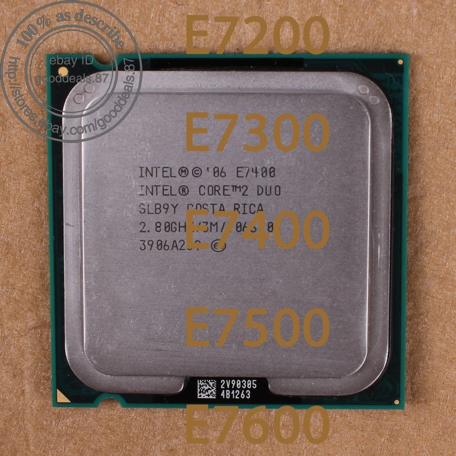 Intel Core2 DUO E7200 E7300 E7400 E7500 E7600 Socket 775 Processor - Bild 1 von 1