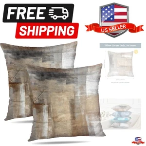 Überwurf Kissenbezüge 16x16 2er Pack - Abstrakt Modern Home Art Decor - Dekorativ... - Bild 1 von 7